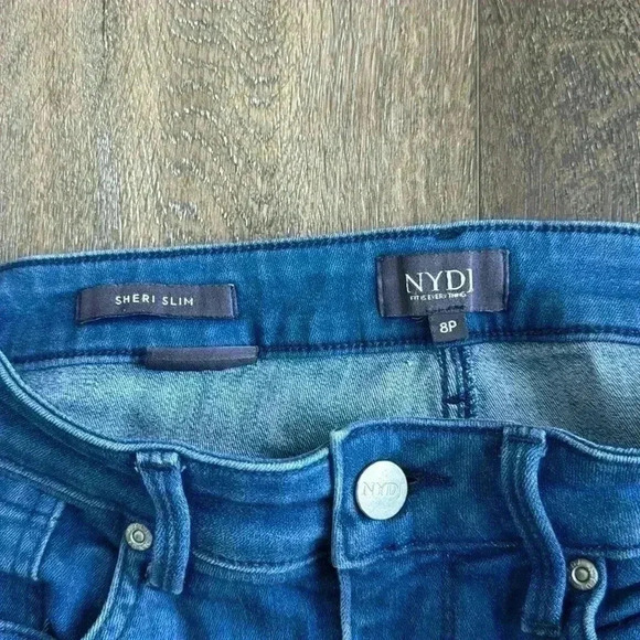 NYDJ Sheri Slim Jeans. Very blue denim color. Women’s size 8P. - Picture 4 of 6